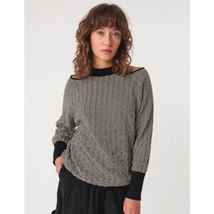 NWT SKFK Euba Black & Ecru Sweater - Size 6 - $135 MSRP